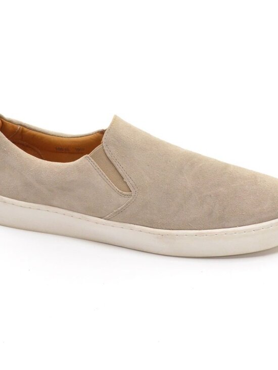 Men Jack Erwin Thomas Taupe Suede Slip On Sneakers 10.5
